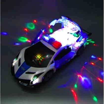 Imagem de Carrinho de Policia Anda Emite Luz E Som Gira 360 Abre Portas - Enviamos no mesmo dia