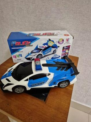 Imagem de Carrinho de Policia Anda Emite Luz E Som Gira 360 Abre Portas - Enviamos no mesmo dia