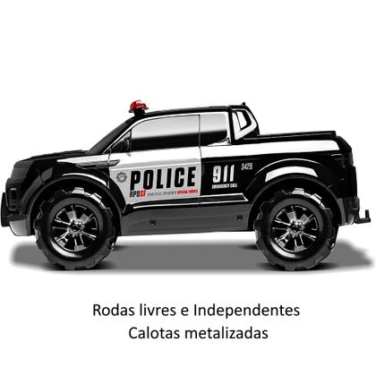 Imagem de Carrinho de Polícia Super Caminhonete Monster Truck Preta