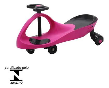 Imagem de Carrinho De Rolimã Car Infantil Importway Gira 360 Rosa