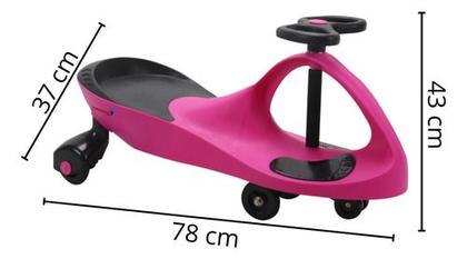 Imagem de Carrinho De Rolimã Car Infantil Importway Gira 360 Rosa