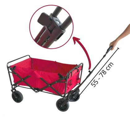 Imagem de Carrinho de Transporte Dobravel Camping Vermelho IWCDCAVM Importway