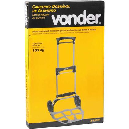 Imagem de Carrinho dobrável em alumínio para carga até 100 kg - Vonder