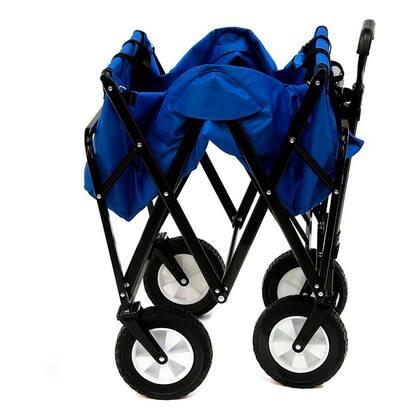 Imagem de Carrinho Dobrável Portátil de Transporte Wagon Com Rodas Suporta até 80kg Ideal para Camping Praia Jardim e Viagem NTK