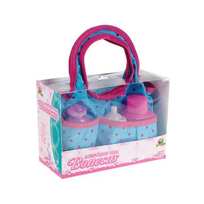 Imagem de Carrinho Dobravel Rosa e Bolsa Maternidade Para Bebê Reborn