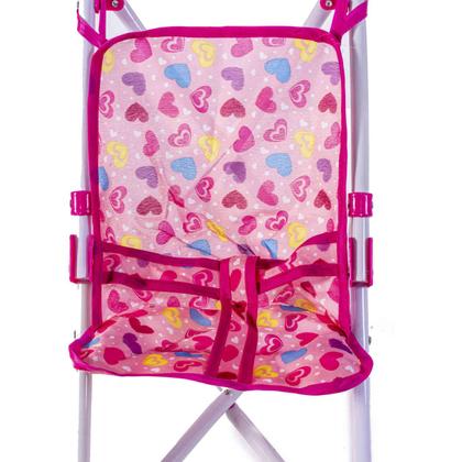 Imagem de Carrinho Dobravel Rosa e Bolsa Maternidade Para Bebê Reborn