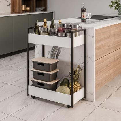 Imagem de Carrinho Drink Gourmet Base Industrial Preto - Belliv Decor