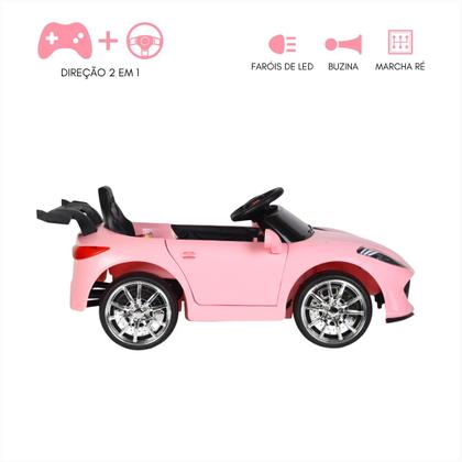 Imagem de Carrinho Elétrico 12V Infantil Esportivo Usb Bluetooth Musica Usb Luz Led Carregador Bivolt