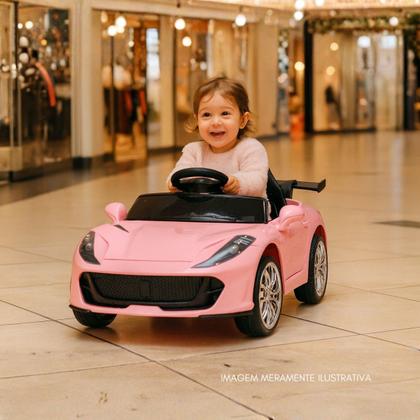 Imagem de Carrinho Elétrico 12V Infantil Esportivo Usb Bluetooth Musica Usb Luz Led Carregador Bivolt