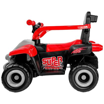 Imagem de Carrinho Elétrico 6V Vermelho A Bateria Com Haste Passeio Infantil Frente Ré