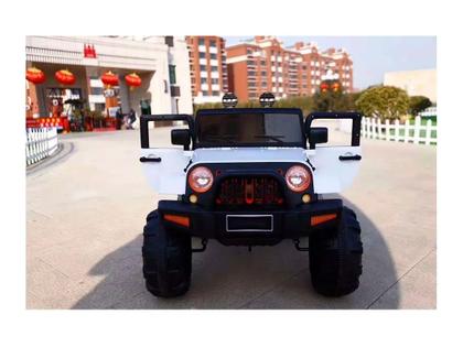 Imagem de Carrinho Elétrico Infantil Jeep Branco Música Luzes 12v Com Controle Remoto