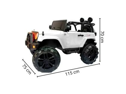 Imagem de Carrinho Elétrico Infantil Jeep Branco Música Luzes 12v Com Controle Remoto