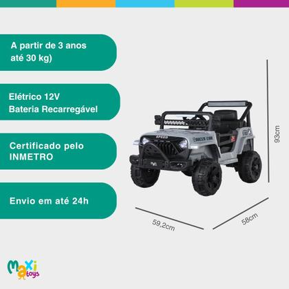 Imagem de Carrinho Elétrico Infantil Mini Jipe Ride On 12v Maxi Toys