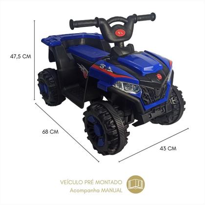 Imagem de Carrinho Elétrico Infantil Quadriciclo ul Passeio Bateria