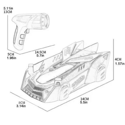 Imagem de Carrinho escala parede carro controle remoto sensor laser escalador teto antigravidade escalada