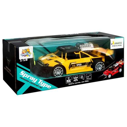 Imagem de Carrinho Esportivo de Controle Veloz Solta Fumaça com Luz