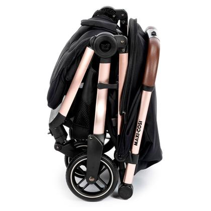 Imagem de Carrinho Eva³ Maxi-Cosi 3 Posições (0 a 22kg) + Mosqueteiro + Quebra-Sol - Essential Black Champagne