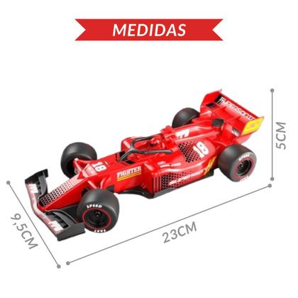 Imagem de Carrinho F1 Controle Remoto Efeito Fumaça E Led Vermelho