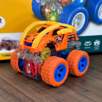 Imagem de Carrinho Fricção Rotating Stunt carro 4x4 Giro 360º Miniatura com led