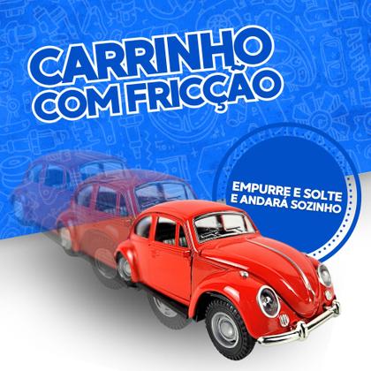 Imagem de Carrinho Fusquinha De Ferro Fusca Flexão Abre Porta