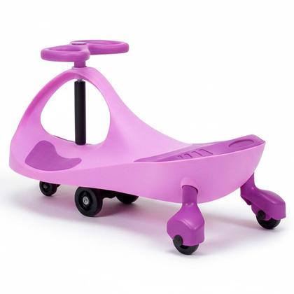 Imagem de Carrinho Ginga Car 360 Manual Rosa Infantil Menina 50 Kg Rodinha Com LED