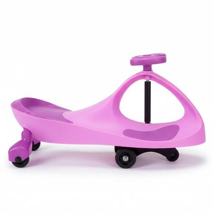 Imagem de Carrinho Ginga Car 360 Manual Rosa Infantil Menina 50 Kg Rodinha Com LED