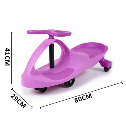 Imagem de Carrinho Ginga Car 360 Manual Rosa Infantil Menina 50 Kg Rodinha Com LED
