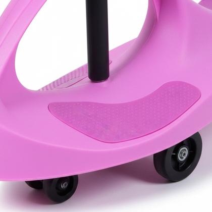 Imagem de Carrinho Ginga Car 360 Manual Rosa Infantil Menina 50 Kg Rodinha Com LED