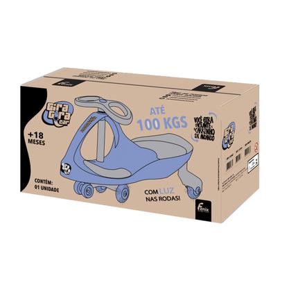 Imagem de Carrinho Gira Gira Car Luz Nas Rodas - Fenix - Azul Candy