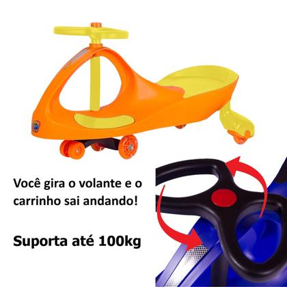 Imagem de Carrinho Gira Gira Car Rolimã Infantil Até 100kg Com luzes