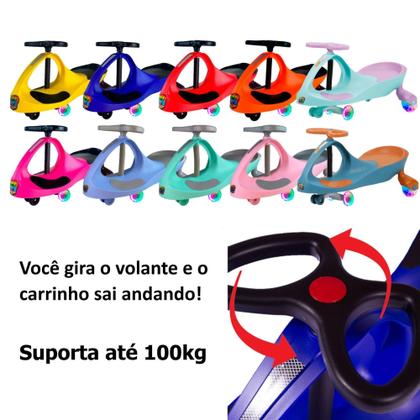 Imagem de Carrinho Gira Gira Car Rolimã Infantil Até 100kg Com luzes - Fenix Brinquedos