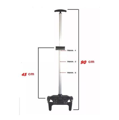 Imagem de Carrinho Grande 45cm  Mochila faculdade escola Rodinha ss