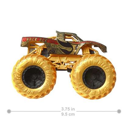 Carrinho Hot Wheels Monster Trucks Race Ace Gold - Com Carrinho