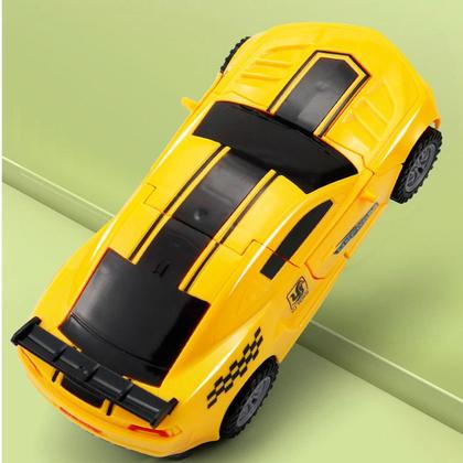 Imagem de Carrinho Infantil 2 Em 1 Com Transformação Em Robô Sons Luz Led E Sirene Sonora
