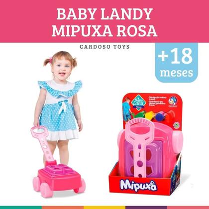 Imagem de Carrinho Infantil de Puxar Educativo Mipuxa Rosa - Cardoso