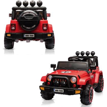 Imagem de Carrinho Infantil Elétrico Jipe Controle Remoto Mini Carro 12V Bang Toys