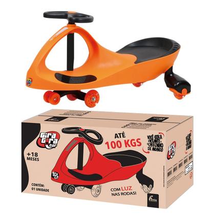 Imagem de Carrinho Infantil Gira Gira Com Led Colorido Rolimã Fenix
