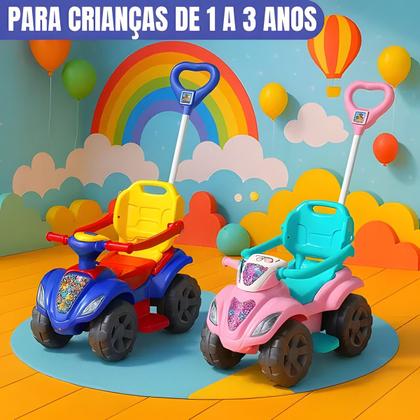 Imagem de Carrinho Infantil Quadriciclo Passeio Empurrador Criança