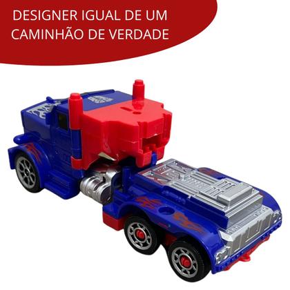 Imagem de Carrinho infantil transformer robo azul menino