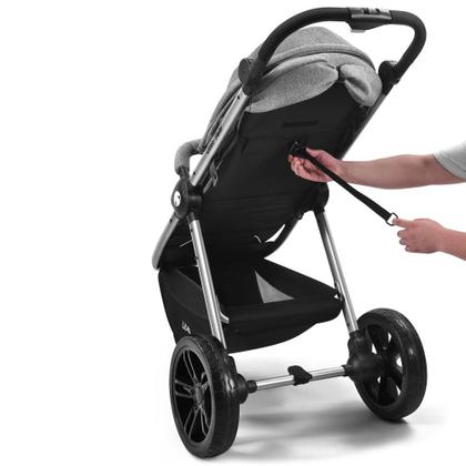 Imagem de Carrinho Jogger Sway Três Rodas 0-15kgs Preto com Cinza Litet - BB373