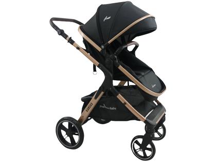 Imagem de Carrinho Kansas Gold Premium Baby c/ Bebê Conforto e Base