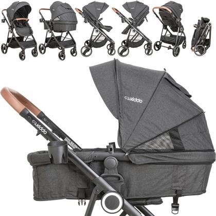 Imagem de Carrinho Kiddo para Gemeos Duplo Cosmos Melange Preto