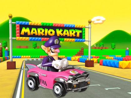 Hot Wheels Mario Kart - Waluigi Badwagon Carro Rosa E Roxo