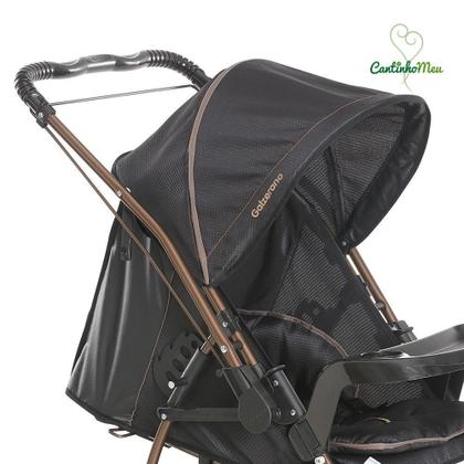 Imagem de Carrinho milano reversivel preto/cobre + bebe conforto cocoon + base- galzerano