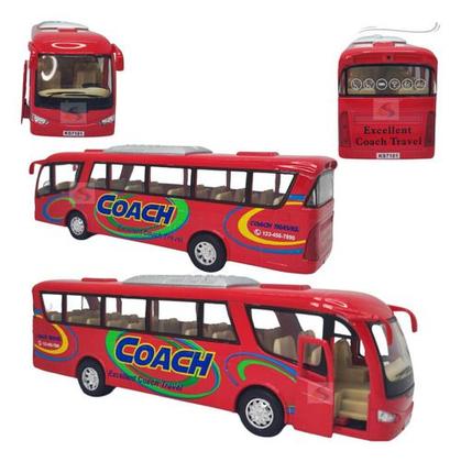 Imagem de Carrinho Miniatura Ônibus De Metal Abre Porta Fricção