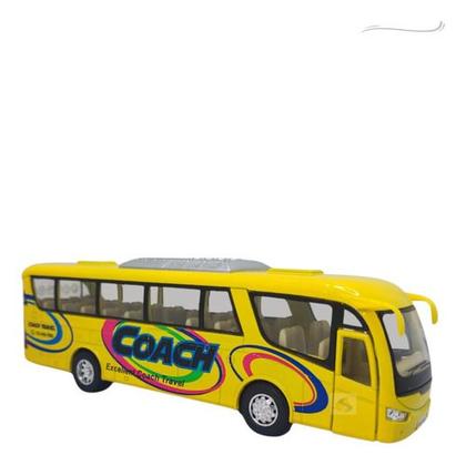 Imagem de Carrinho Miniatura Ônibus De Metal Abre Porta Fricção