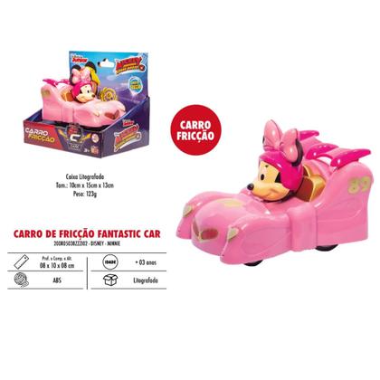 Imagem de Carrinho Minnie de Fricção 13cm Disney Aventuras Sobre Rodas