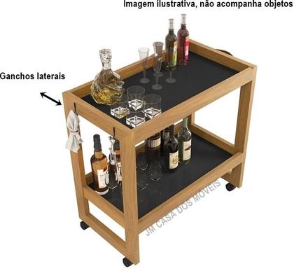 Imagem de Carrinho Multiuso Com Rodizios e Prateleira Odim Ambiente Casa Salão - Cores - Comprar Moveis em Casa