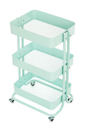Imagem de Carrinho multiuso em aço 3 andares prateleras e rodinhas bna6077