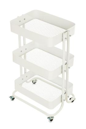 Imagem de Carrinho multiuso em aço 3 andares prateleras e rodinhas bna6077